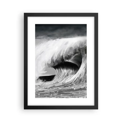 Poster in cornice nera - La furia dell'oceano - 30x40 cm