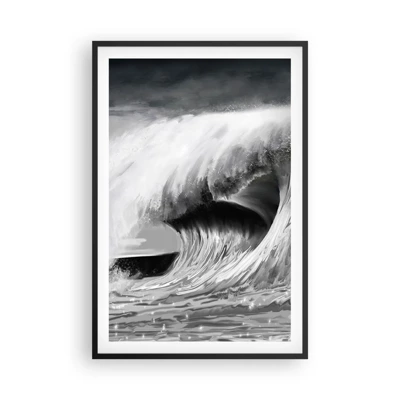 Poster in cornice nera - La furia dell'oceano - 61x91 cm