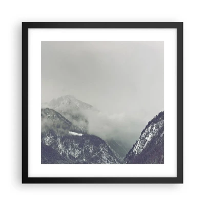 Poster in cornice nera - La valle delle nebbie - 40x40 cm