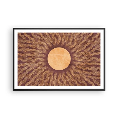 Poster in cornice nera - L'icona del sole - 91x61 cm