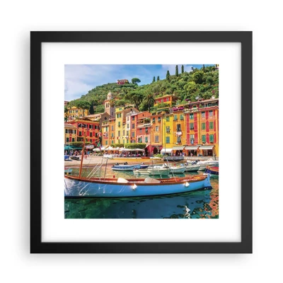 Poster in cornice nera - Mattino italiano - 30x30 cm