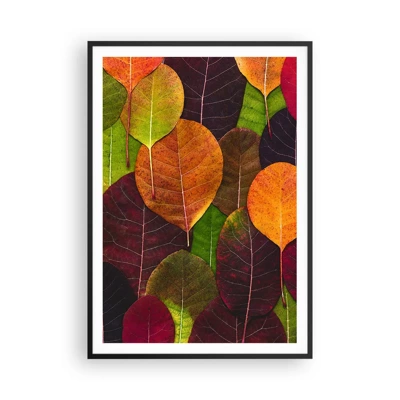 Poster in cornice nera - Mosaico autunnale - 70x100 cm