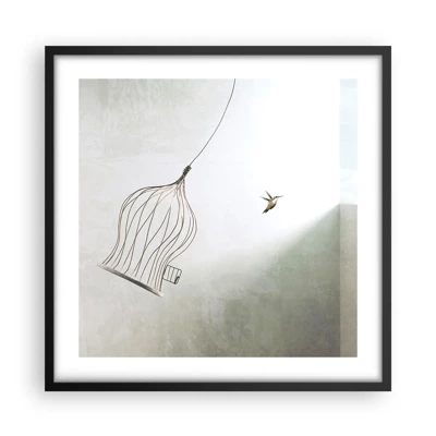 Poster in cornice nera - Nel proprio elemento - 50x50 cm