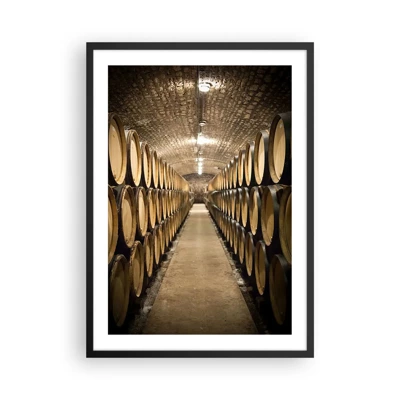 Poster in cornice nera - Nella cantina in mattoni - 50x70 cm