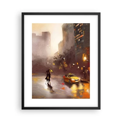 Poster in cornice nera - Nelle luci di New York - 40x50 cm