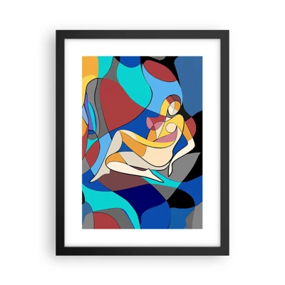 Poster in cornice nera - Nudo cubista - 30x40 cm