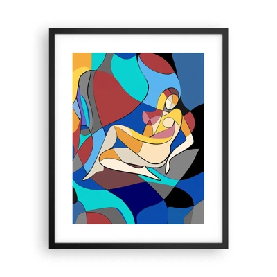 Poster in cornice nera - Nudo cubista - 40x50 cm