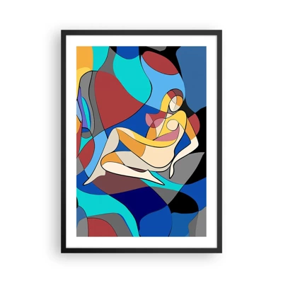 Poster in cornice nera - Nudo cubista - 50x70 cm