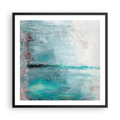 Poster in cornice nera - Orizzonte nel blu - 60x60 cm