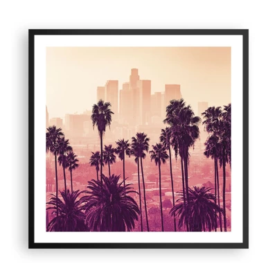Poster in cornice nera - Paesaggio della California - 60x60 cm