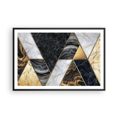 Poster in cornice nera - Pietra su pietra - 91x61 cm