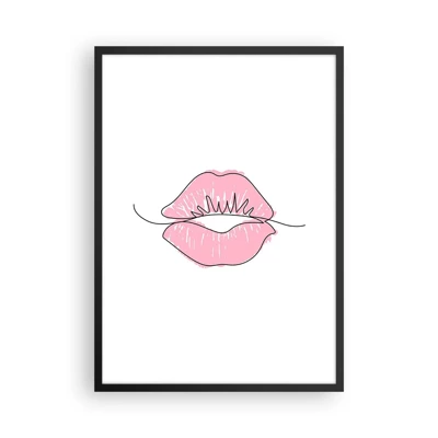 Poster in cornice nera - Pronti al bacio? - 50x70 cm