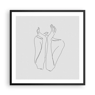 Poster in cornice nera - Quello che sognano le ragazze - 60x60 cm