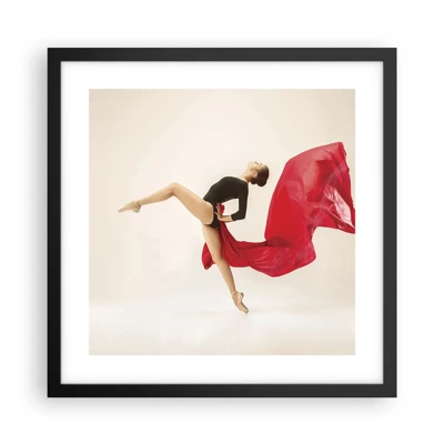 Poster in cornice nera - Rosso e nero - 40x40 cm