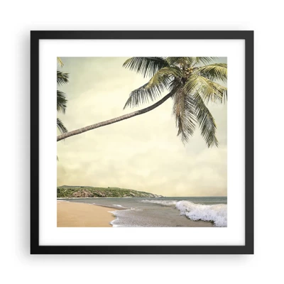 Poster in cornice nera - Sogno tropicale - 40x40 cm