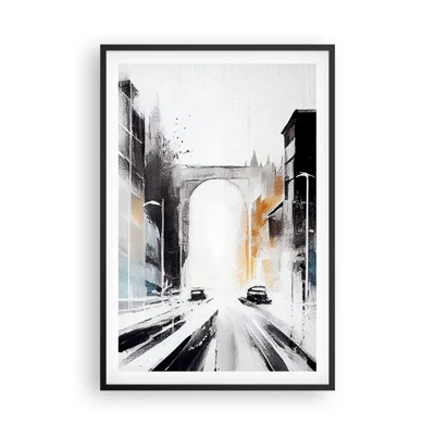 Poster in cornice nera - Studio di città: architettura e movimento - 61x91 cm
