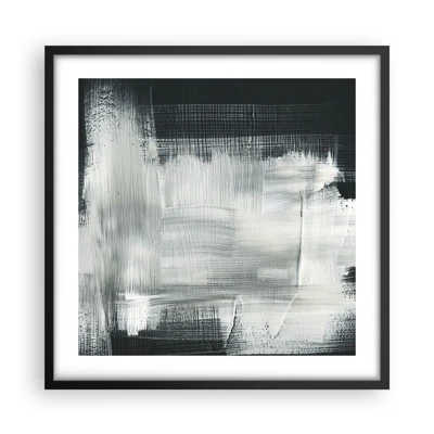 Poster in cornice nera - Tessuto in verticale e in orizzontale - 50x50 cm