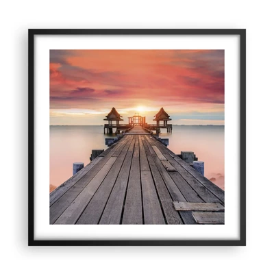 Poster in cornice nera - Tramonto d'oriente - 50x50 cm