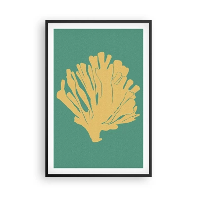 Poster in cornice nera - Un cespuglio del bosco sottomarino - 61x91 cm