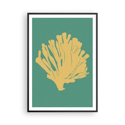 Poster in cornice nera - Un cespuglio del bosco sottomarino - 70x100 cm