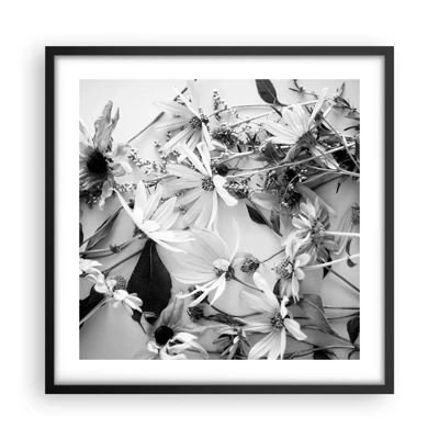 Poster in cornice nera - Un non bouquet di fiori - 50x50 cm
