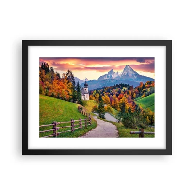 Poster in cornice nera - Un paesaggio come dipinto - 40x30 cm