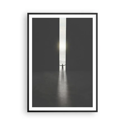 Poster in cornice nera - Un passo verso un chiaro futuro - 70x100 cm