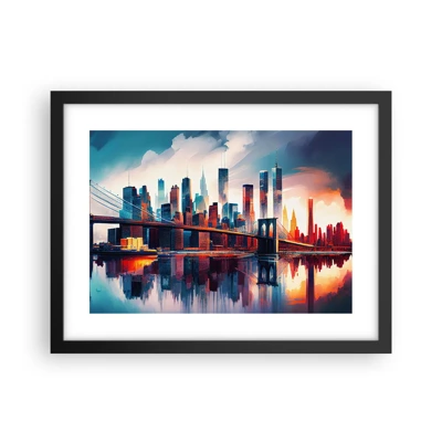 Poster in cornice nera - Una New York spettacolare - 40x30 cm