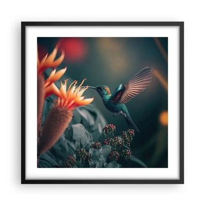 Poster in cornice nera - Una vita davvero a colori - 50x50 cm