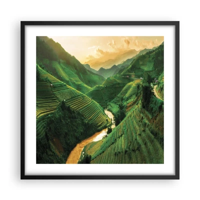 Poster in cornice nera - Valle del Vietnam - 50x50 cm