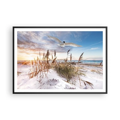 Poster in cornice nera - Vento dal mare - 100x70 cm