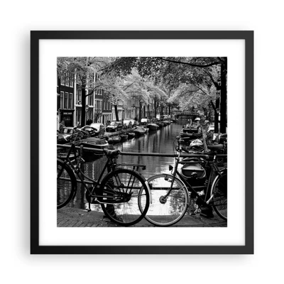 Poster in cornice nera - Vista molto olandese - 40x40 cm