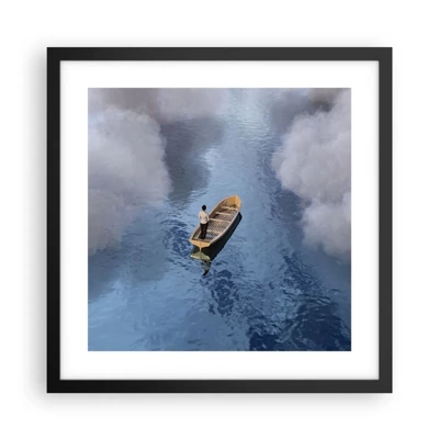 Poster in cornice nera - Vita - viaggio - incertezza  - 40x40 cm