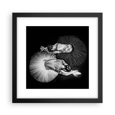 Poster in cornice nera - Yin e yang -  equilibrio ideale - 30x30 cm