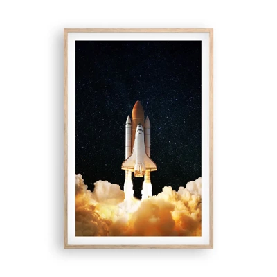 Poster in cornice rovere chiaro - Ad astra! - 61x91 cm