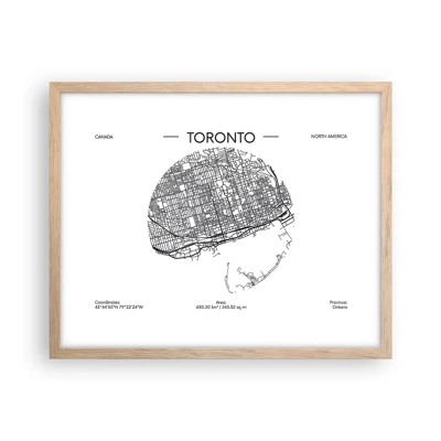 Poster in cornice rovere chiaro - Anatomia di Toronto - 50x40 cm