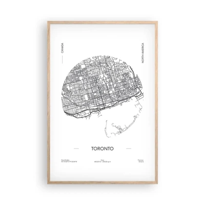 Poster in cornice rovere chiaro - Anatomia di Toronto - 61x91 cm