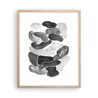 Poster in cornice rovere chiaro - Astrazione rocciosa - 40x50 cm