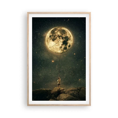 Poster in cornice rovere chiaro - Chi ha rubato la luna - 61x91 cm