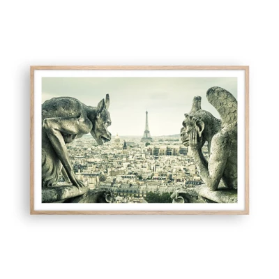 Poster in cornice rovere chiaro - Chiacchierate parigine - 91x61 cm