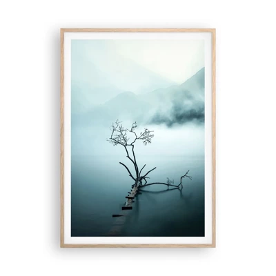 Poster in cornice rovere chiaro - Dall'acqua e dalla nebbia - 70x100 cm