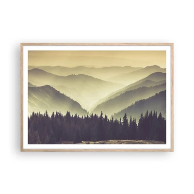 Poster in cornice rovere chiaro - Dopo sette montagne… - 100x70 cm