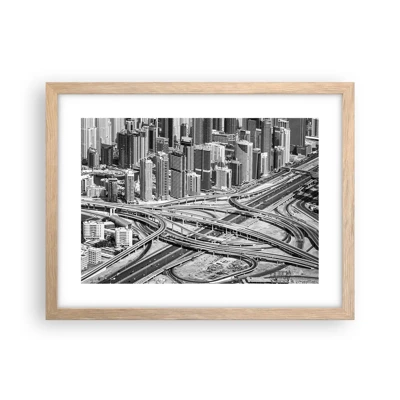 Poster in cornice rovere chiaro - Dubai - città impossibile - 40x30 cm