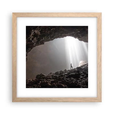 Poster in cornice rovere chiaro - Grotta luminosa - 30x30 cm