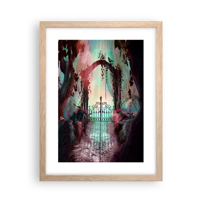 Poster in cornice rovere chiaro - Il giardino dei misteri - 30x40 cm