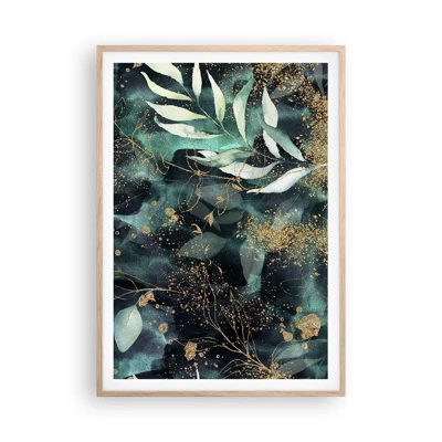 Poster in cornice rovere chiaro - Il giardino incantato - 70x100 cm