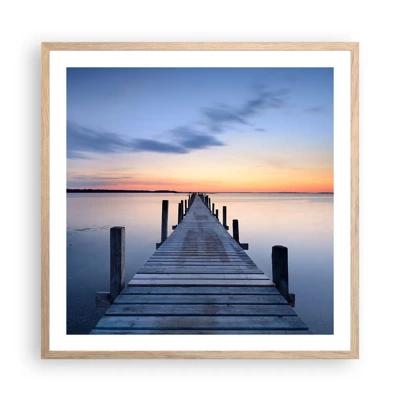 Poster in cornice rovere chiaro - La calma di un dolce tramonto - 60x60 cm