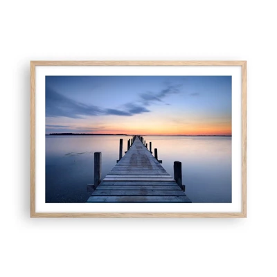 Poster in cornice rovere chiaro - La calma di un dolce tramonto - 70x50 cm