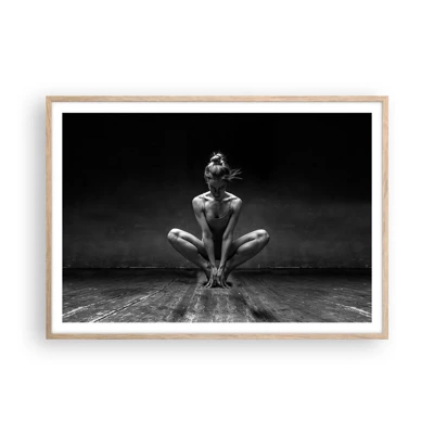 Poster in cornice rovere chiaro - La concentrazione dell'energia della danza - 100x70 cm