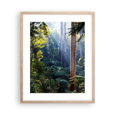 Poster in cornice rovere chiaro - La favola del bosco - 40x50 cm